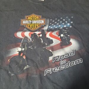 Bumpus Harley Davidson Large T-shirt Guitar Memphis TN Gray 100% Cotton USA 2010